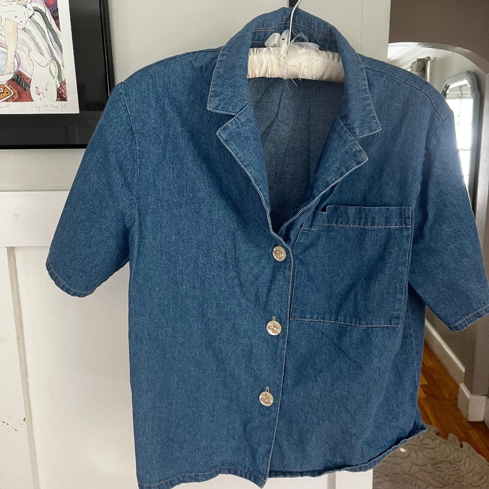 NWOT Hunter Bell camp collar denim shirt - S